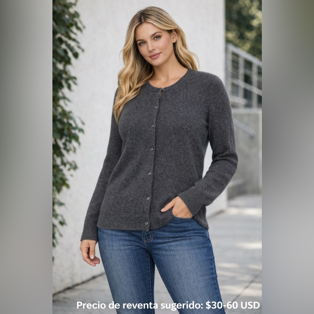 Ralph Lauren Charcoal Cardigan Sweater